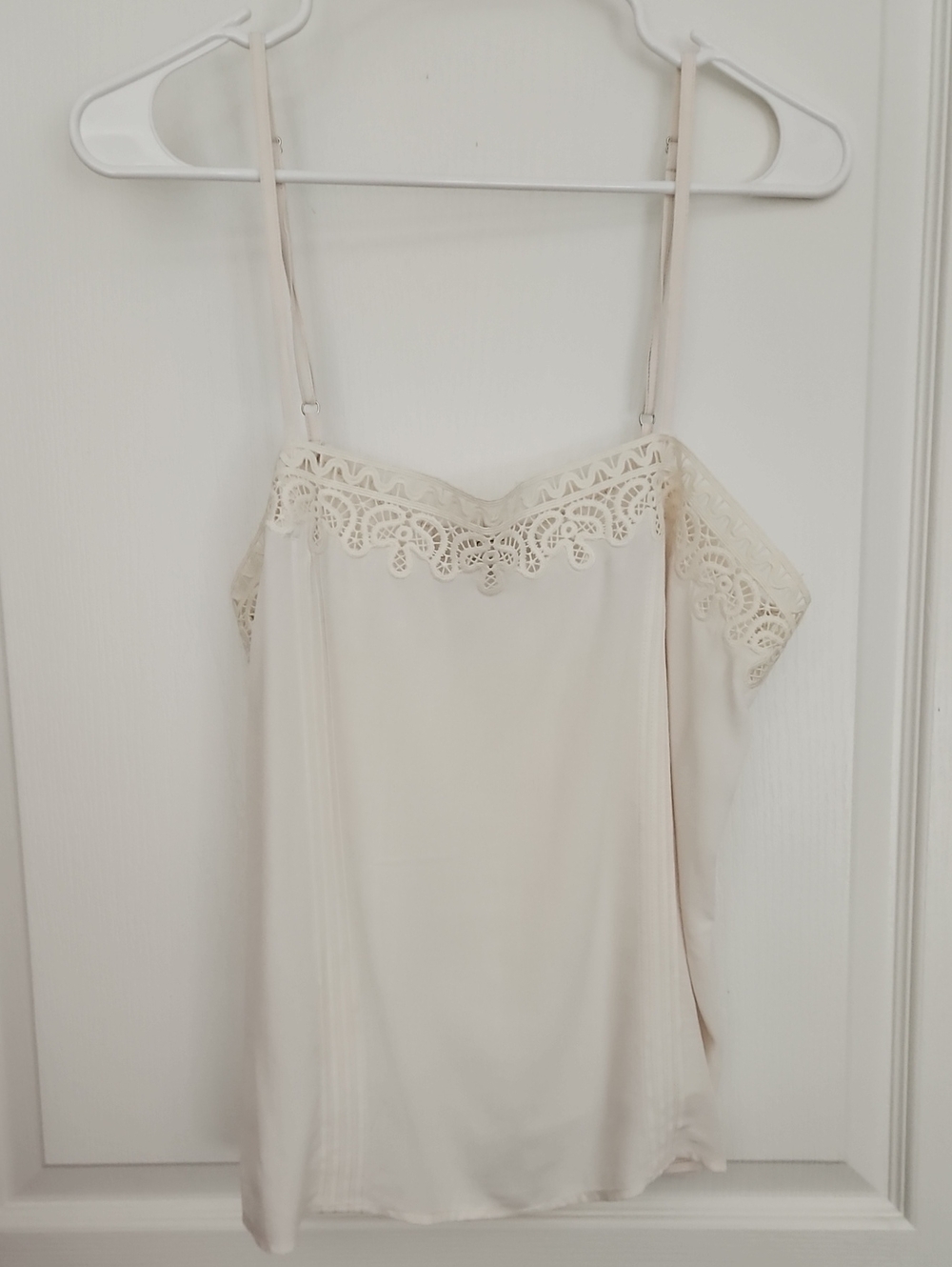 LOFT Ivory Lace-Trim Camisole